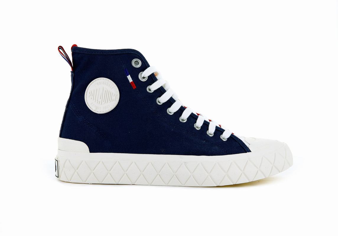 Zapatos Palladium Palla Ace Canvas Mid Altas Mujer - Indigo/Rojas ||VSAG-37156||